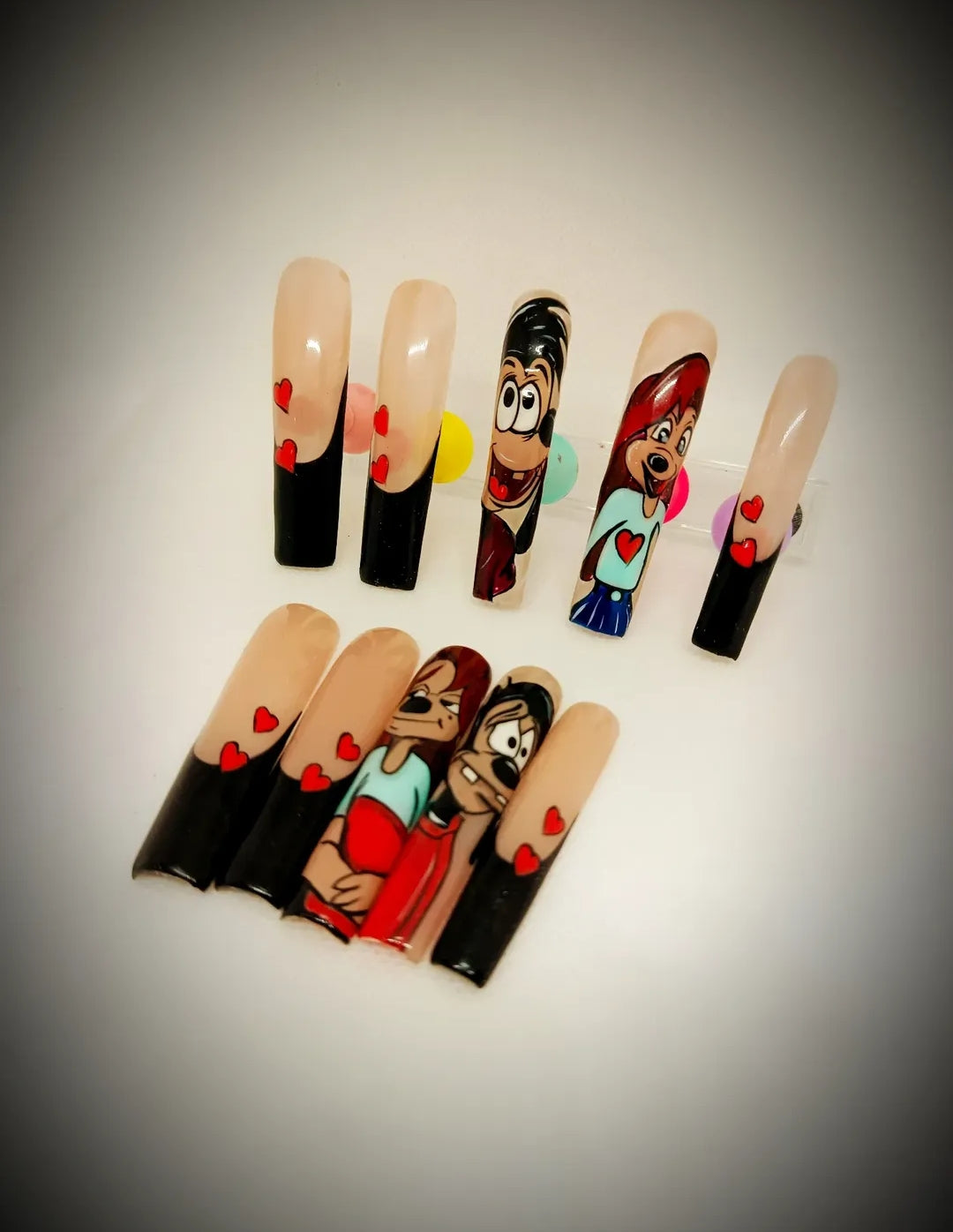 Goofy Love Cartoon Press-On Nails