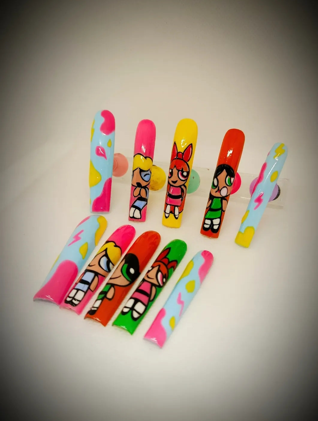 Powerpuff Girls Cartoon Press-On Nails