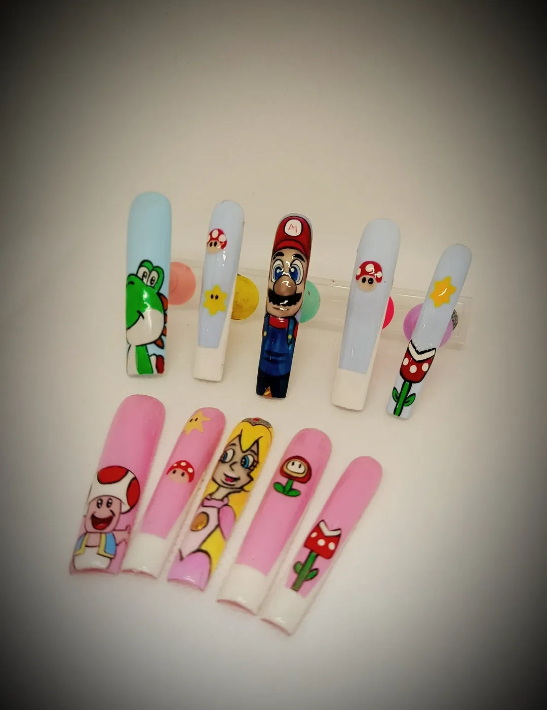 Super Mario Cartoon Press-On Nails