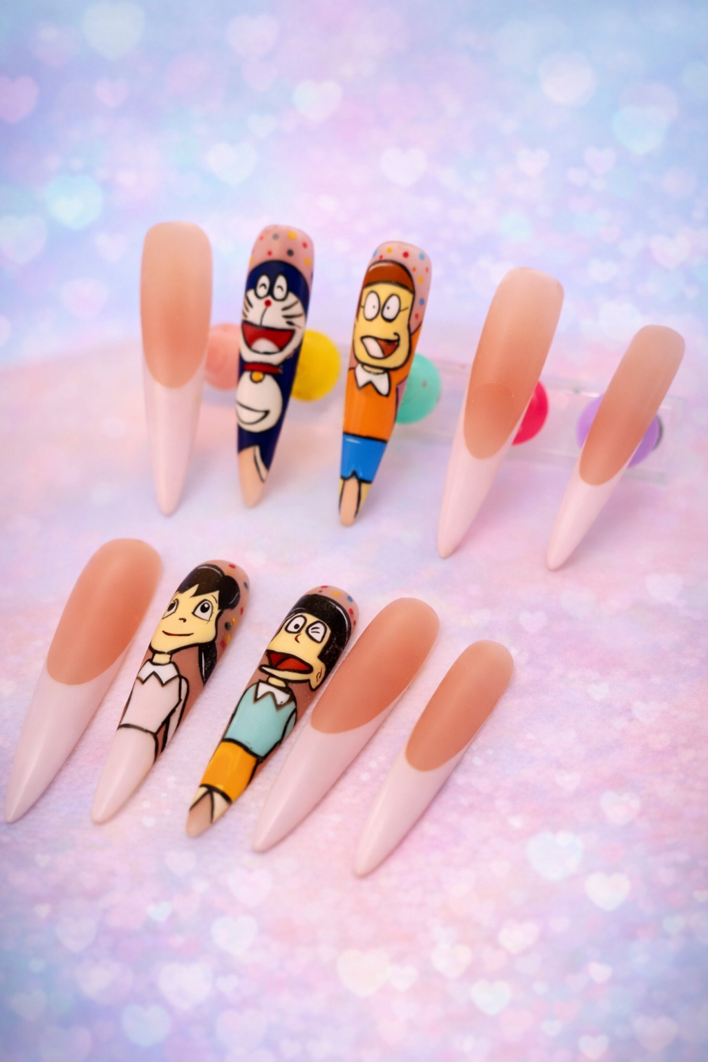 Doraemon Cartoon Press-On Nails