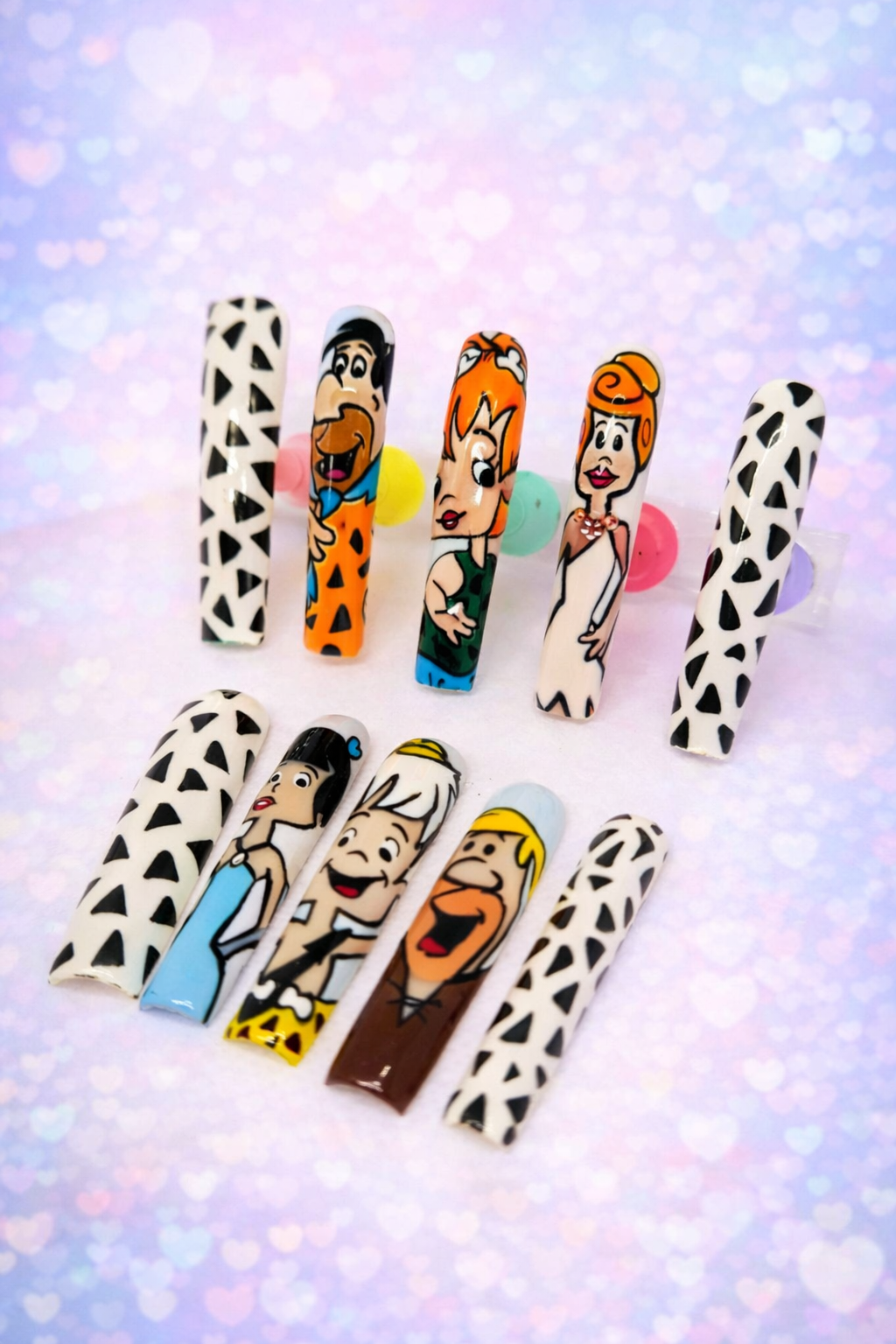 Flintstones Cartoon Press-On Nails