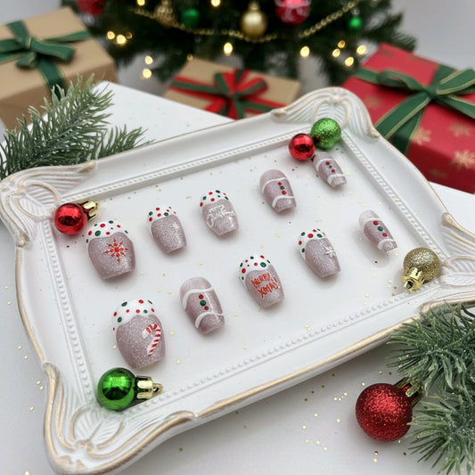 Christmas Sparkle Press-On Nails